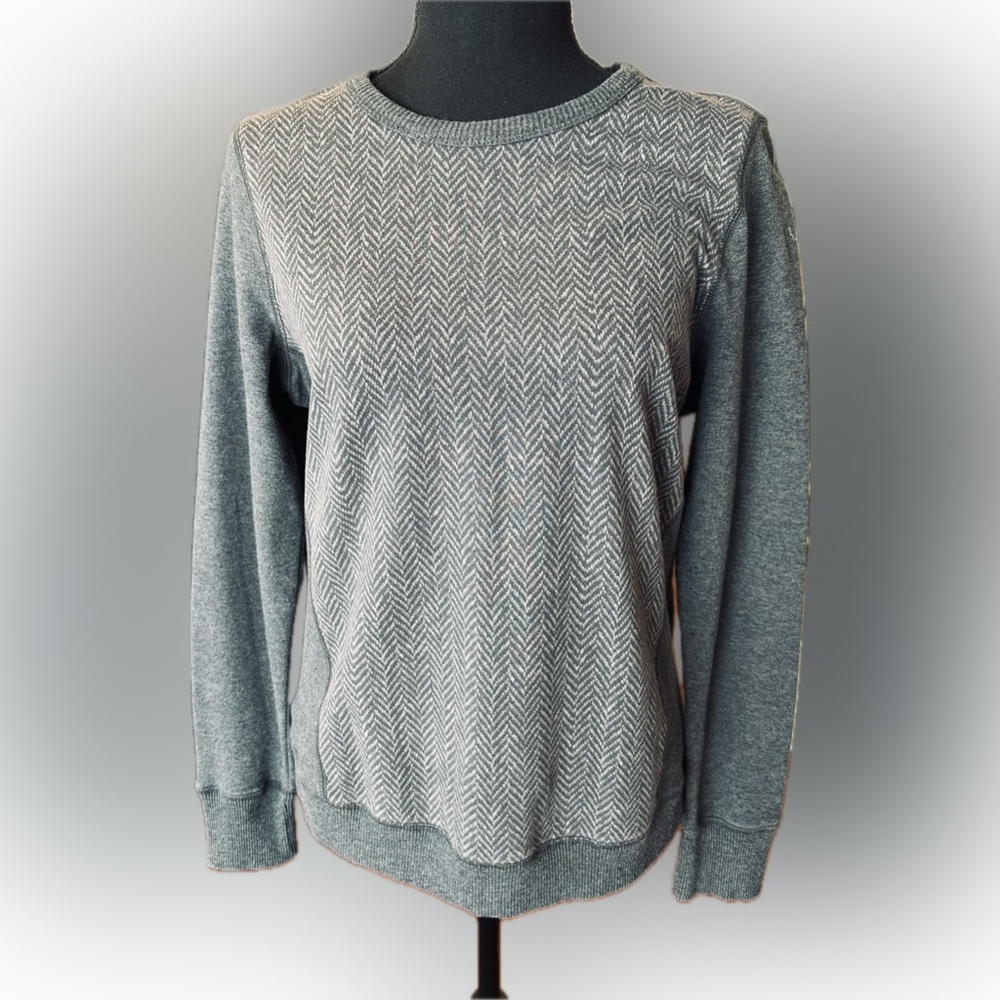 Ralph Lauren Gray Herringbone Top